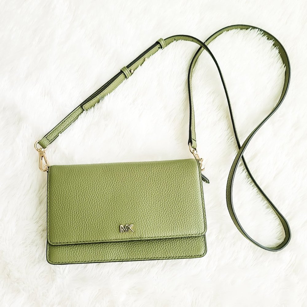 Olive Michael Kors wallet-style crossbody